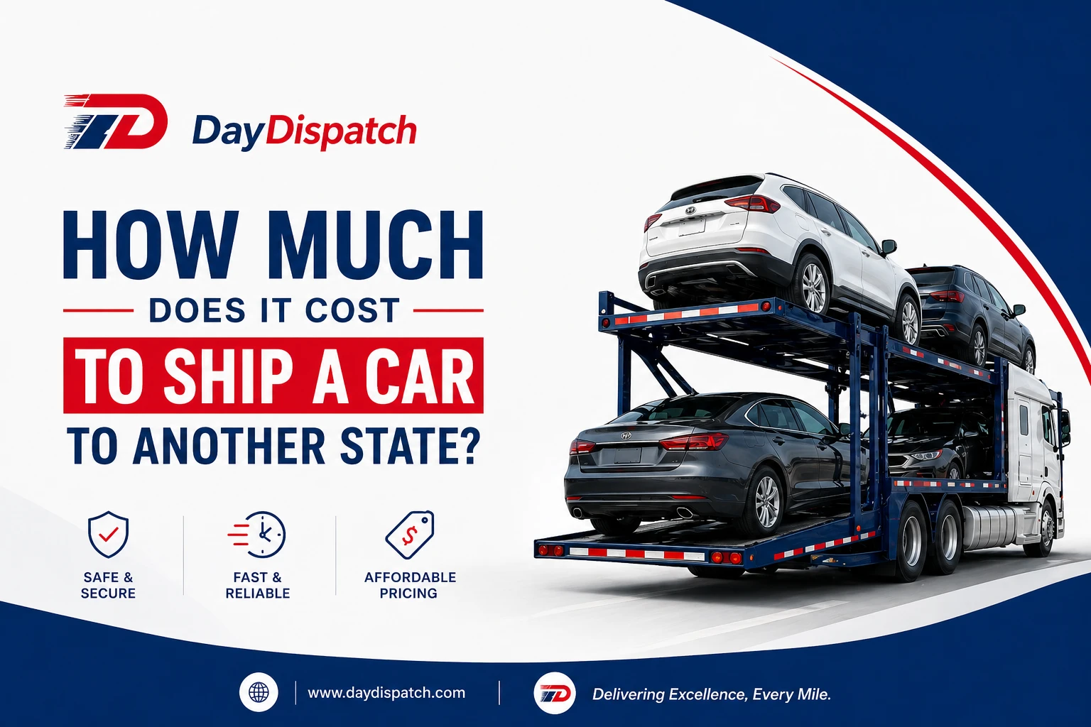 Car being loaded onto an auto transport trailer for interstate shipping